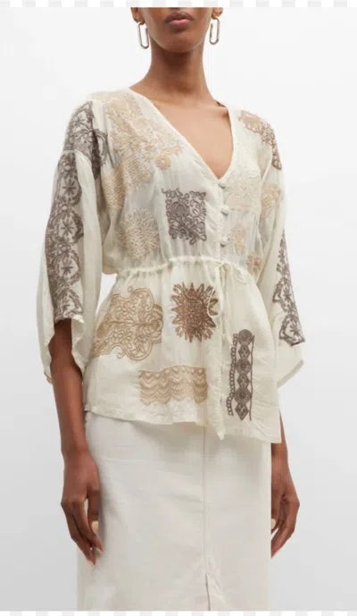Johnny Was Lace Blouse In Beige In Beige