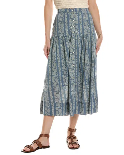 Shop The Great The Boating Maxi Skirt In Blue