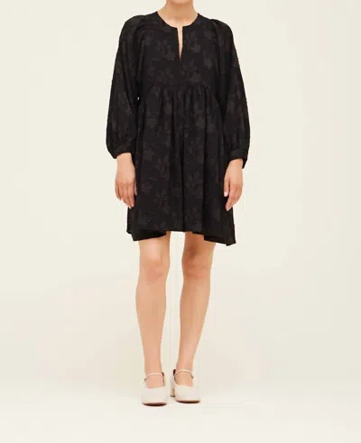 Shop Grade & Gather Jacquard Mini Dress In Black