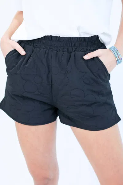 Shop Entro Magical Weekend Puffer Shorts In Black