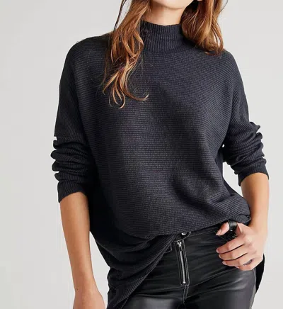 Shop Free People Casey Tunic Sweater In Black