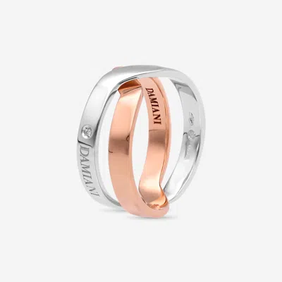 Shop Damiani 18kand Rose Gold Band Ring 20045735 In Multi
