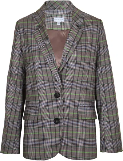 Shop Lucy Paris Women's The Adler Tailored Blazer In Green Plaid In Multi