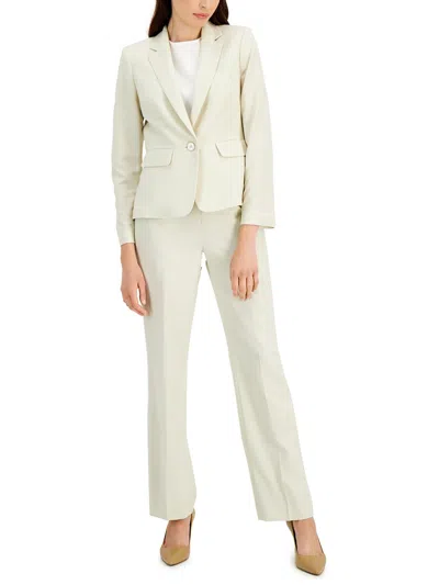 Shop Le Suit Petites Womens 2pc Polyester Pant Suit In White