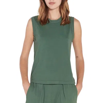 Shop Raquel Allegra Kate Tank Top In Forest In Green