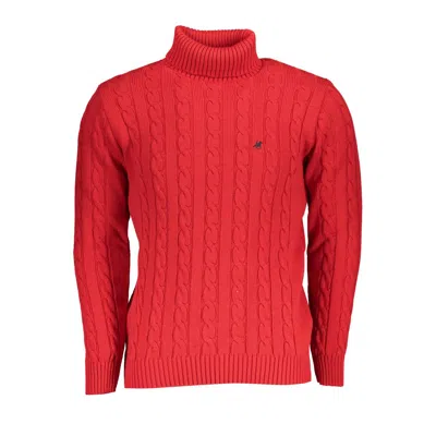 Shop U.s. Grand Polo U. S. Grand Polo Elegant Turtleneck Twisted Sweater In Men's In Pink