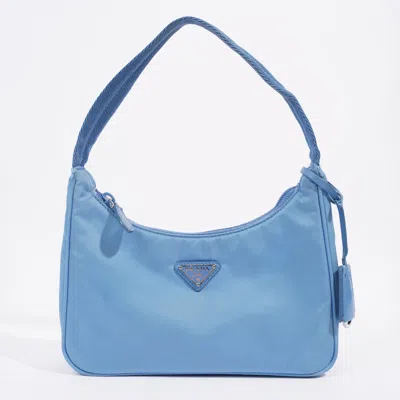Shop Prada Re Edition 2000 Re Nylon Shoulder Bag In Blue