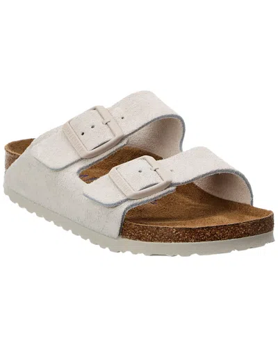 Shop Birkenstock Arizona Soft Footbed Suede Sandal In White