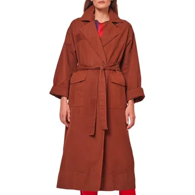 Shop Raquel Allegra Aster Coat In Cognac In Green