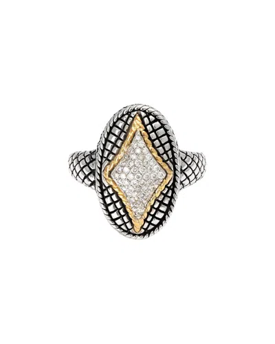Shop Andrea Candela Diamante 18k & Silver 0.23 Ct. Tw. Diamond Ring In Gold
