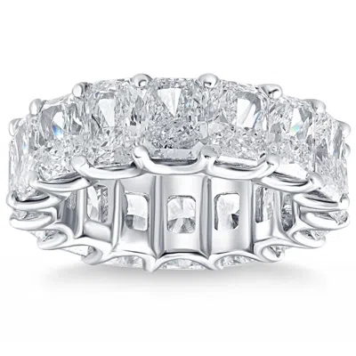 Pompeii3 11 1/2ct Tw Radiant Cut Diamond Eternity Ring 14k Gold Or Platinum Lab Grown In Multi