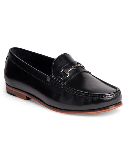 Shop Anthony Veer Filmore Bit Loafer Mens Leather Slip On Loafers In Black