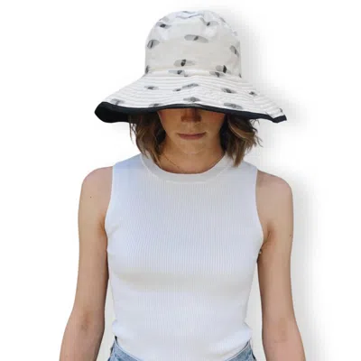Shop Romualda Alga Reversible Grande Bucket Hat In White/black In Multi