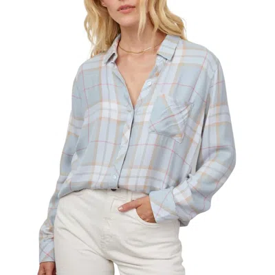 Shop Rails Hunter Buttondown Shirt In Oyster Pink Sand In Multi