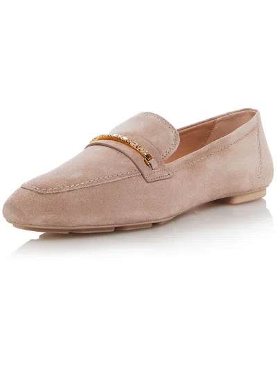 Shop Stuart Weitzman Cipria Womens Suede Loafers In Pink