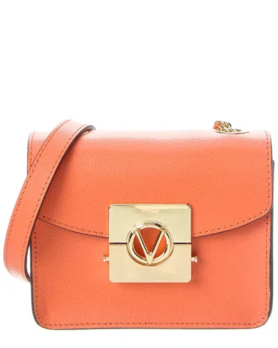 Shop Valentino By Mario Valentino Bijou Leather Crossbody In Orange