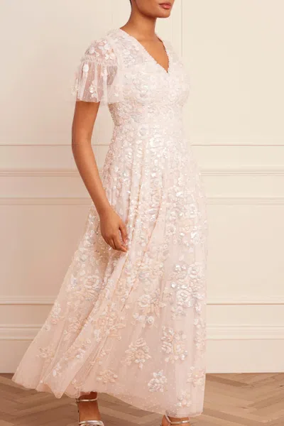 NEEDLE & THREAD NEEDLE & THREAD SEQUIN PARADISE SHORT SLEEVE GOWN 