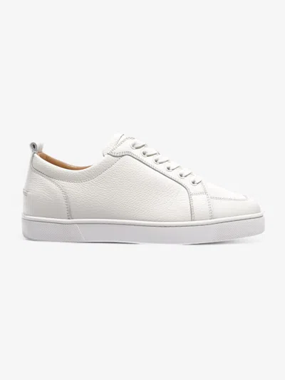 Shop Christian Louboutin Rantulow Flat Sneakers Calfskin Leather In White