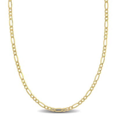 Mimi & Max 2.5mm Figaro Link Chain Necklace In 10k Yellow Gold, 22 In In Gold