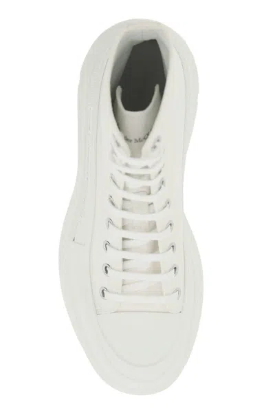 Shop Alexander Mcqueen 'tread Slick' Boots In Bianco