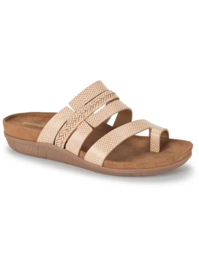 Shop Baretraps Jorry Womens Faux Leather Slide Sandals In Beige