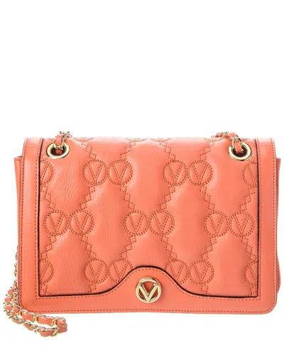 Shop Valentino By Mario Valentino Auror Monogram Shoulder Bag In Orange