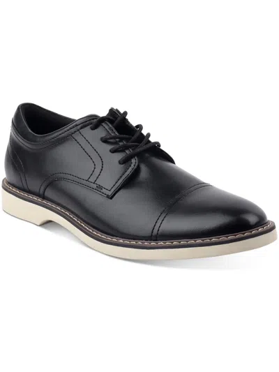 Shop Alfani Theo Mens Faux Leather Casual And Fashion Sneakers In Black