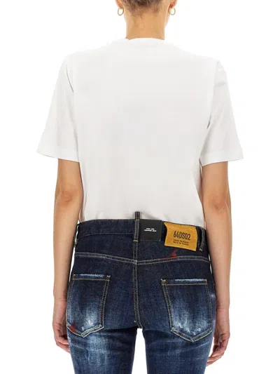 Shop Dsquared2 "caten Trip Ranny" T-shirt In White
