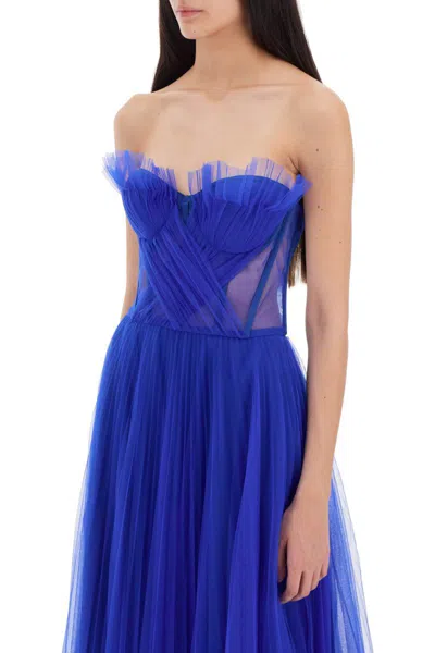 Shop 19:13 Dresscode Long Bustier Dress In Blu