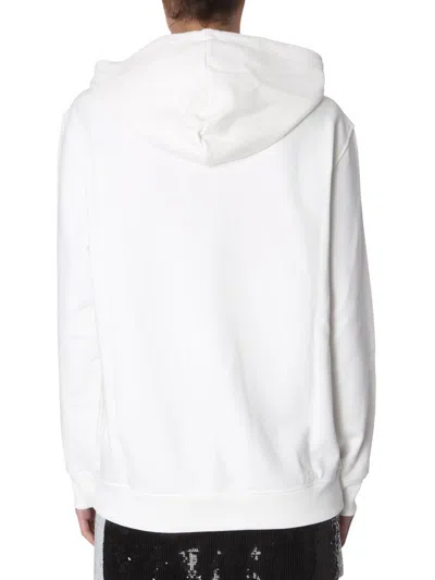 Shop Moschino Hooded Sweatshirt In Multicolour