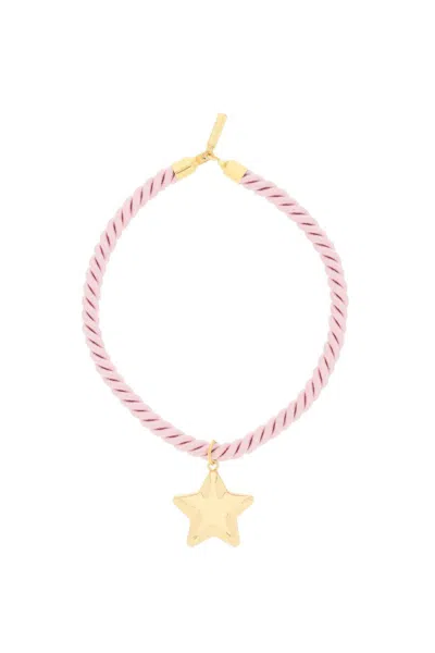 Shop Timeless Pearly Necklace With Charm In Rosa