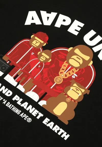 Shop Aape Unvs Crewneck T-shirt In Black