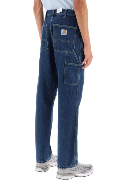 Shop Carhartt 'smith' Cargo Jeans In Blu