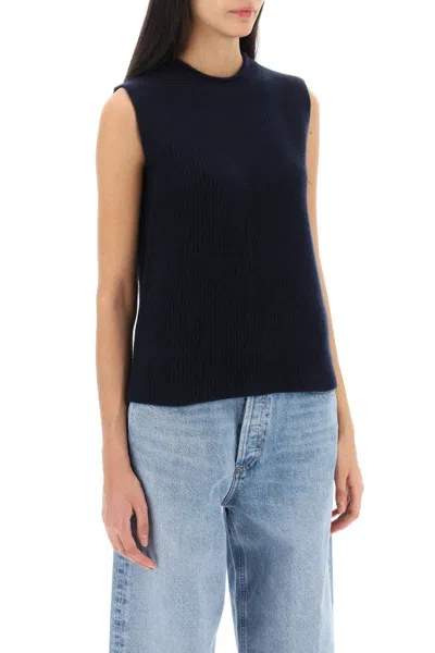 Shop Guest In Residence Layer Up Cashmere Vest In Blu