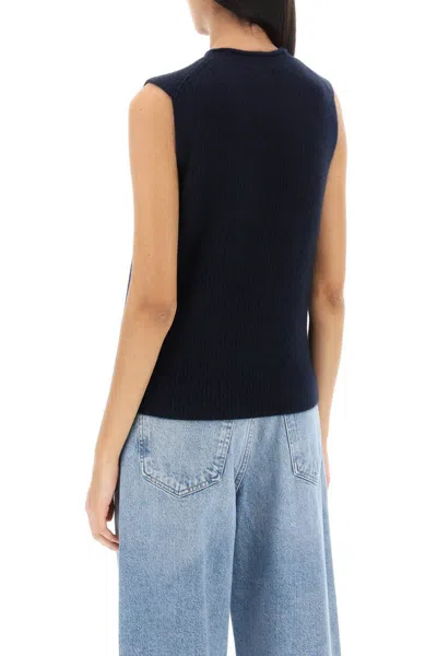 Shop Guest In Residence Layer Up Cashmere Vest In Blu