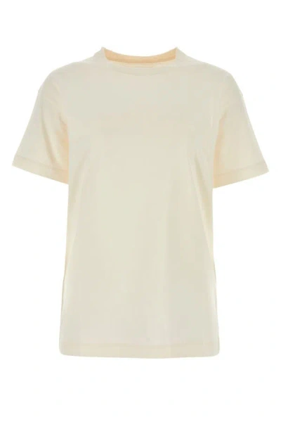 Shop Maison Margiela Woman Ivory Cotton T-shirt In White