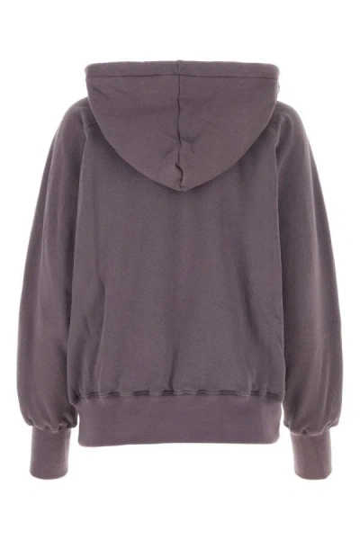 Shop Maison Margiela Woman Purple Cotton Sweatshirt