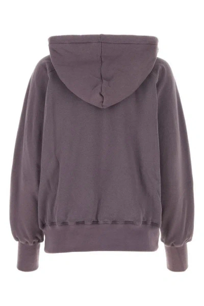 Maison Margiela Reverse-logo Cotton Hoodie In Purple
