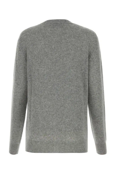 Shop Miu Miu Woman Melange Grey Wool Blend Sweater In Gray