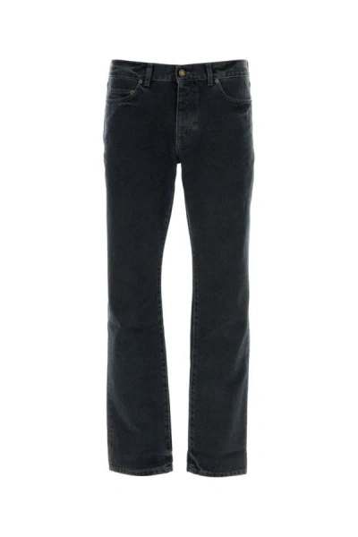 Shop Saint Laurent Man Jeans In Black