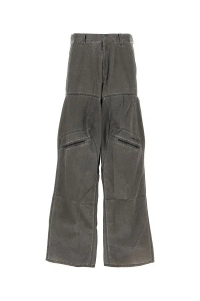 Shop Y/project Y Project Man Dark Grey Nylon Blend Cargo Pant In Gray