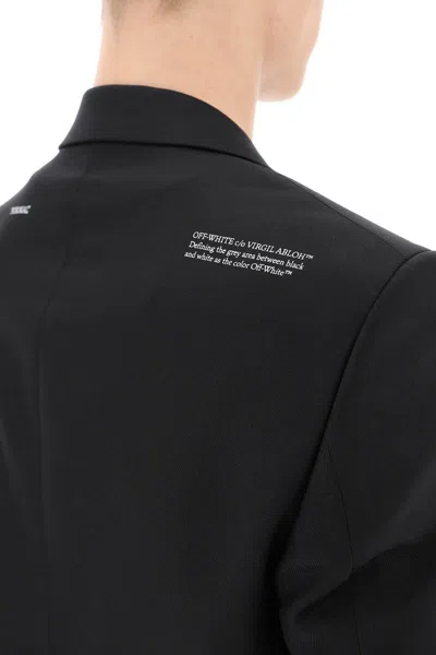 Shop Off-white Corporate Slim Jacket In Nero