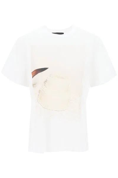 Shop Simone Rocha Cutting Cake Crew-neck T-shirt In Bianco