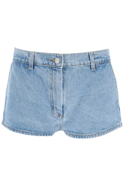 Shop Magda Butrym Denim Hot Shorts For A In Blu