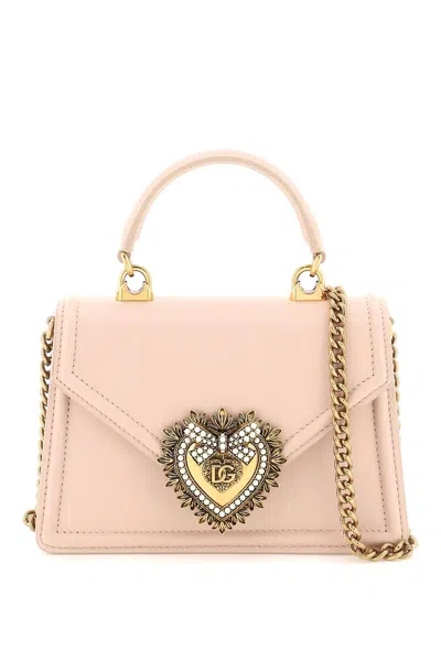 Shop Dolce & Gabbana Devotion Small Handbag In Rosa