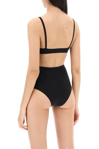Shop Lido Eleven High Waist Bikini Set In Nero