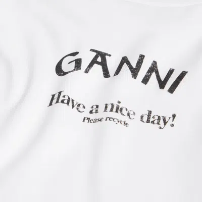 Shop Ganni Logo T-shirt In 151