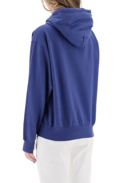 Shop Polo Ralph Lauren Hooded Sweatshirt With Flag Print In Blu