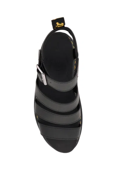 Shop Dr. Martens' Hydro Leather Blaire Sandals In Nero
