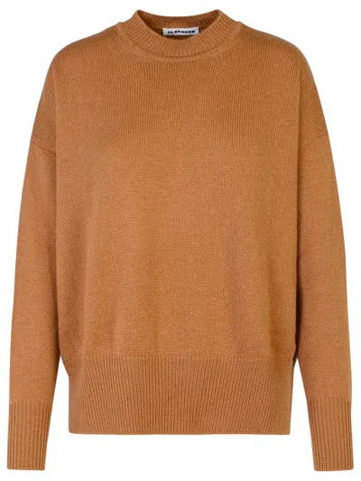 Shop Jil Sander Brown Cashmere Sweater